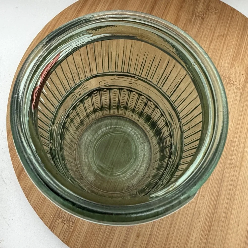 Ribbed Hoosier Style‎ Cabinet Jar Cannister 9 1/8